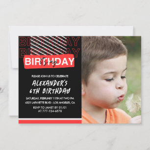 Cartes d'invitation 6ème anniversaire garçon Photo