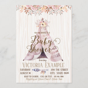 Cartes d'invitation à la baby shower genre neutre 