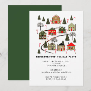 Cartes d'invitation à la fête de Noël