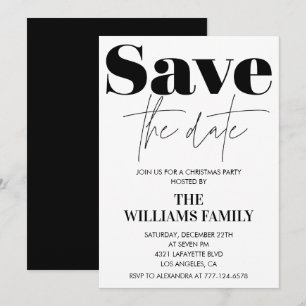 Cartes d'invitation à la fête de Noël Sauvegarder 