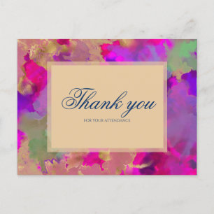 Cartes d'invitation à l'encre marbrée rose, violet