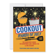 Cartes d'invitation à une fête champêtre du 4 juil