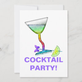 CARTES D'INVITATION À UNE FÊTE - MARTINI PAPILLON