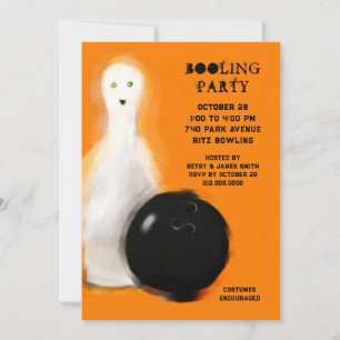 Cartes d'invitation à une partie de bowling Hallow