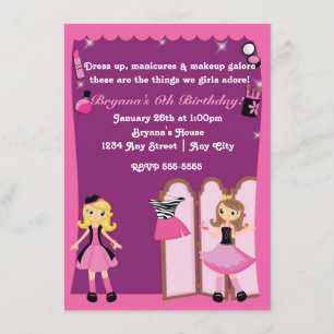 Cartes d'invitation à une soirée de relooking pour