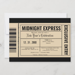 Cartes d'invitation à une soirée du Nouvel An