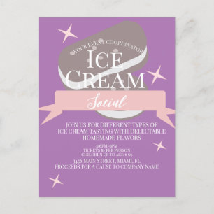 Cartes d'invitation amusantes pour une fête de gla