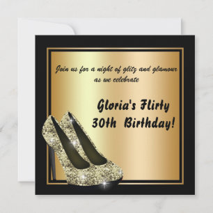 Cartes d'invitation Anniversaire à Talons Hauts Pa