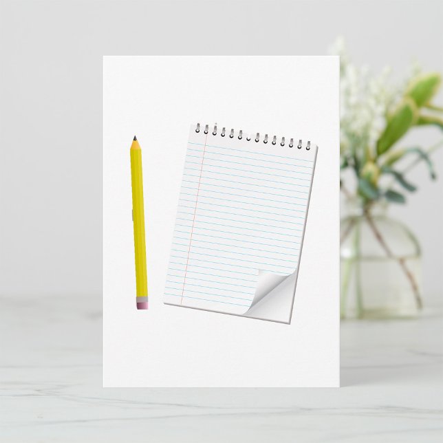 Cartes d'invitation avec bloc-notes et papier (Créateur téléchargé)