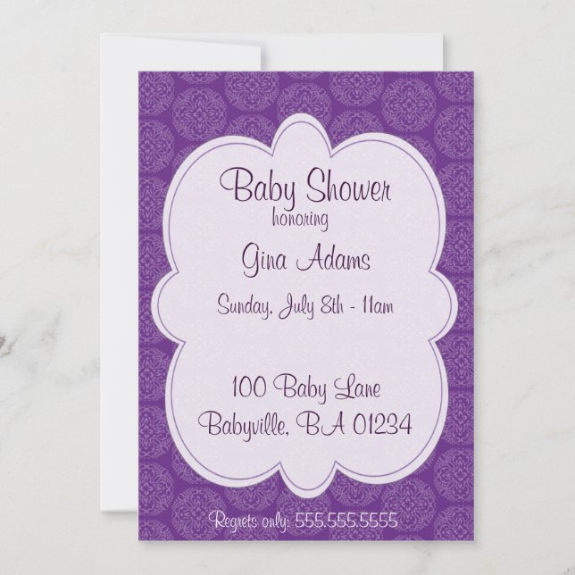 Cartes d'invitation baby shower (Devant)