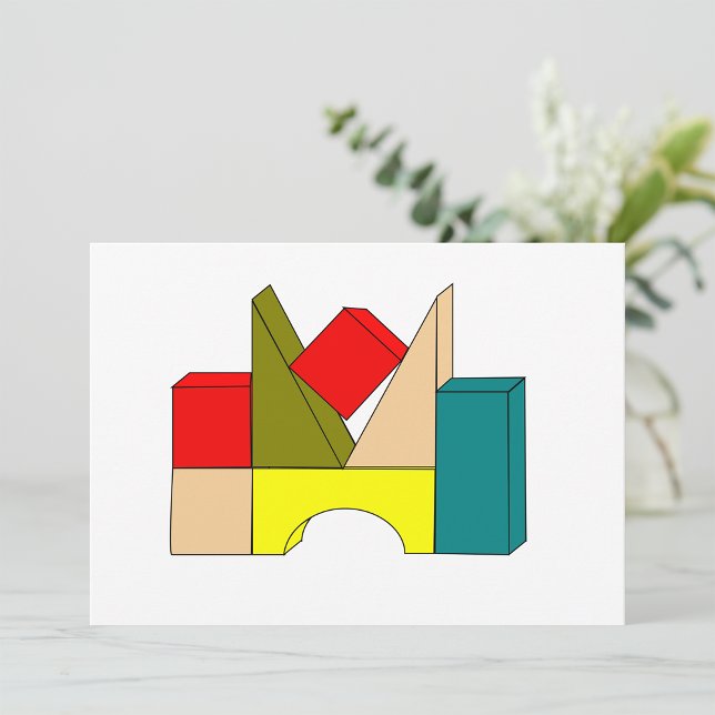 Cartes d'invitation Blocs de construction (Créateur téléchargé)