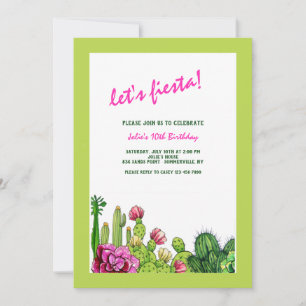 Cartes d'invitation Cactus