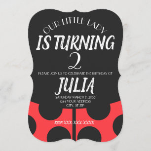 Cartes d'invitation Coccinelle