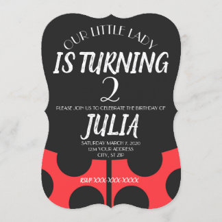 Cartes d'invitation coccinelle