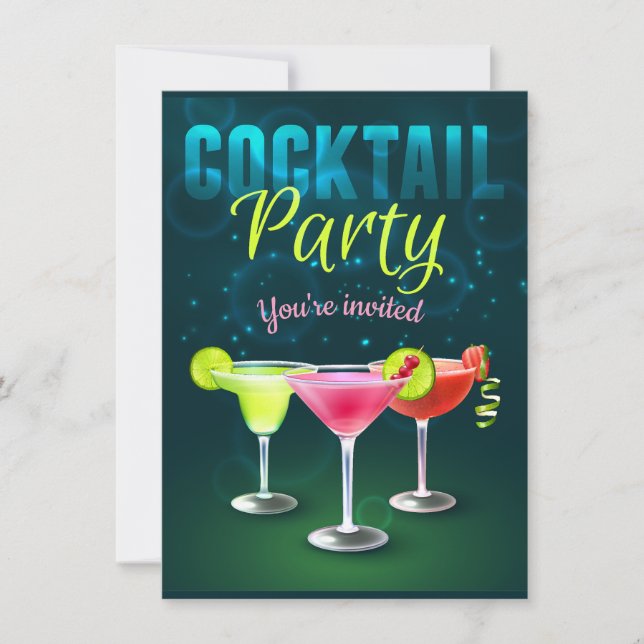 Cartes d'invitation Cocktail Party (Devant)