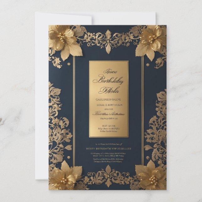 Cartes d'invitation d'anniversaire (Devant)