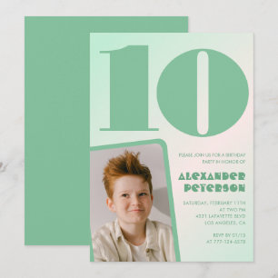 Cartes d'invitation d'anniversaire 10 ans garçon a