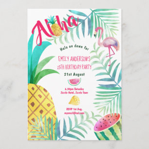 Cartes d'invitation d'anniversaire 25ème Flamant R
