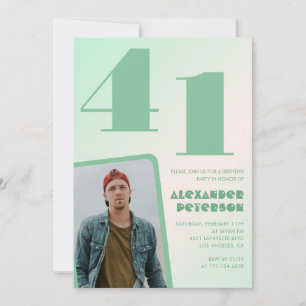 Cartes d'invitation d'anniversaire 41 ans garçon a