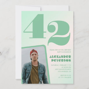 Cartes d'invitation d'anniversaire 42 ans garçon a