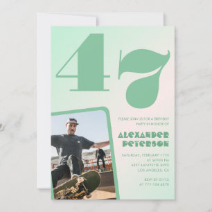 Cartes d'invitation d'anniversaire 47 ans garçon a