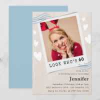 Cartes d'invitation d'anniversaire 60 ans drôles P