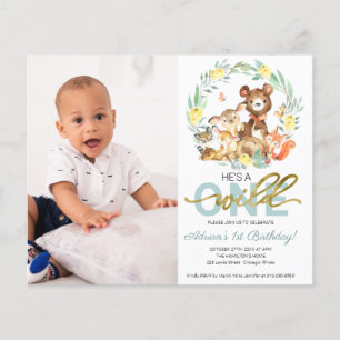 Cartes d'invitation d'anniversaire Budget Wild One