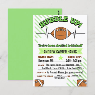 Cartes d'invitation d'anniversaire de football pou