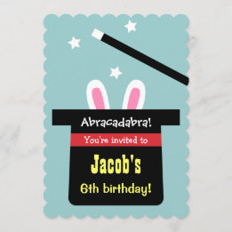 Cartes d'invitation d'anniversaire de lapin au cha
