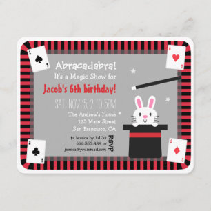 Cartes d'invitation d'anniversaire de Lapin Mignon