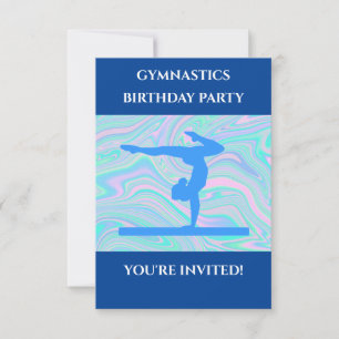 Cartes d'invitation d'anniversaire "GYMNASTIQUE" p