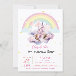 Cartes d'invitation d'anniversaire Magical Castle