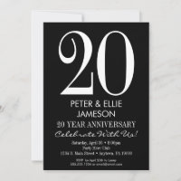 Cartes d'invitation d'anniversaire modernes noir e