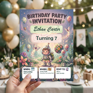 Cartes d'invitation d'anniversaire personnalisable
