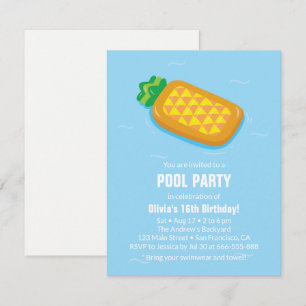 Cartes d'invitation d'anniversaire pour fête estiv