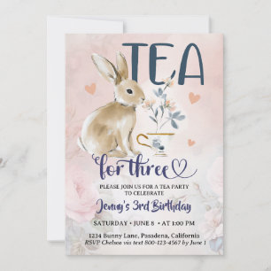 Cartes d'invitation d'anniversaire pour trois ans 
