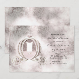Cartes d'invitation de calèche de Cendrillon de li