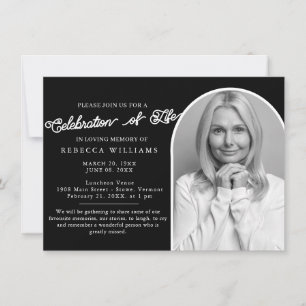 Cartes d'invitation de célébration de vie minimali