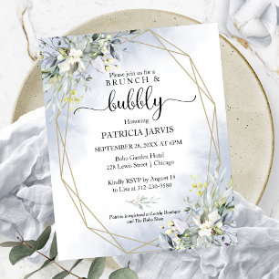 Cartes d'invitation de douche de mariée budget bru