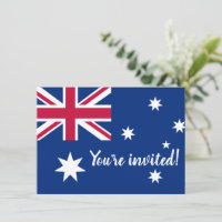 Cartes d'invitation de fête amusantes avec drapeau