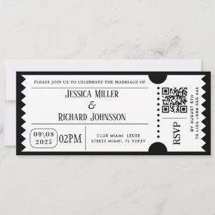 Cartes d'invitation de fête Black And Wait