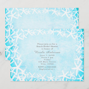 Cartes d'invitation de fête Bleu Aqua Étoile de me