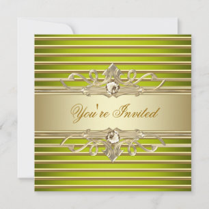 Cartes d'invitation de fête élégantes vert sauge e