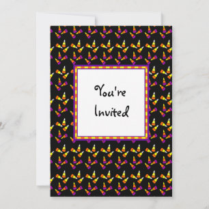 Cartes d'invitation de fête personnalisées pour bo