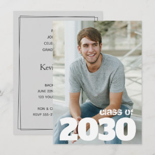 Cartes d'invitation de fin d'études avec photo mod