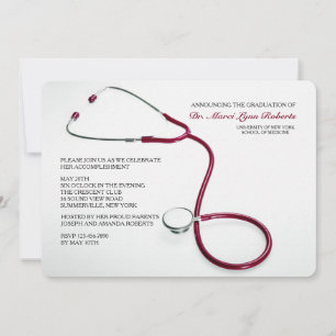 Cartes d'invitation de fin d'études de médecine ro