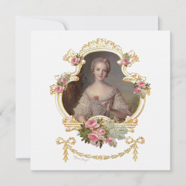Cartes d'invitation de la jeune Marie Antoinette (Devant)