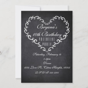 Cartes d'invitation de la Saint-Valentin en forme 