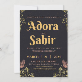 Cartes d'invitation de mariage à date à sauvegarde