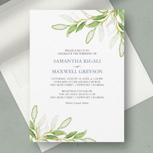 Cartes d'invitation de mariage à l'aquarelle avec